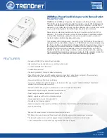 Предварительный просмотр 1 страницы TRENDnet TPL-307E Specifications