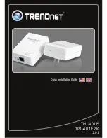 Предварительный просмотр 1 страницы TRENDnet TPL-401E Quick Installation Manual