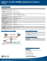 Предварительный просмотр 2 страницы TRENDnet TU2-ETG Specifications