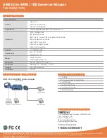 Preview for 2 page of TRENDnet TU2-IDSA Specifications