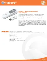 Preview for 1 page of TRENDnet TU2-P2W - Compact Wireless Presenter Presentation Remote Control Specifications