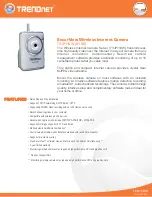 Preview for 1 page of TRENDnet TV-IP110W - Wireless Internet Camera Server Network Specifications