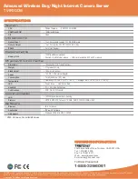 Preview for 3 page of TRENDnet TV-IP300W Specifications