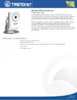 Preview for 1 page of TRENDnet TV-IP551W Specifications