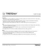 Preview for 3 page of TRENDnet TV-IP751WC Quick Installation Manual