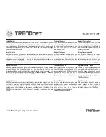 Preview for 8 page of TRENDnet TV-IP751WC Quick Installation Manual