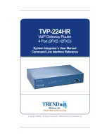 TRENDnet TVP-221H System Integrator'S User Manual preview