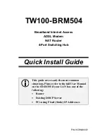 TRENDnet TW100-BRM504 Quick Install Manual preview