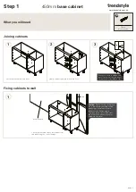 Preview for 3 page of Trendstyle base cabinet Quick Start Manual