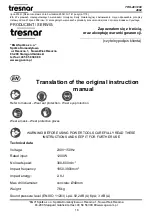 Предварительный просмотр 18 страницы tresnar 4662 Instruction Manual