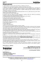 Предварительный просмотр 22 страницы tresnar TEM-1800 Instruction Manual