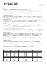 Предварительный просмотр 11 страницы treston SO-TQEW712-41 Assembly And Maintenance Instructions