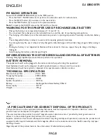 Preview for 8 page of Trevi DJ 1280 BTR User Manual