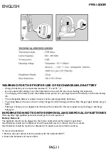 Предварительный просмотр 11 страницы Trevi FRS 1400R User Manual