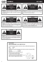 Preview for 2 page of Trevi HCX 1030 S User Manual