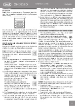 Предварительный просмотр 5 страницы Trevi OM 3528 D Manual