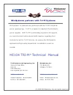 TRI-M ENGINEERING HE104 Technical Manual preview