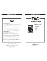 Предварительный просмотр 1 страницы Triad InRoom Manual Booklet