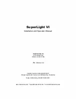 Предварительный просмотр 3 страницы Triad SuperLight VI Installation And Operation Manual