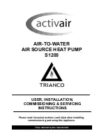 Trianco Activair S1200 User, Installation, Commissioning & Servicing Instructions предпросмотр