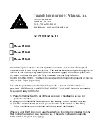 Triangle Engineering of Arkansas MISTER KIT MK36 Quick Start Manual предпросмотр