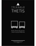 Triangle Engineering THETIS Owner'S Manual & Warranty preview