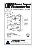 Preview for 1 page of TriangleTube GPX Series Installation, Operation & Repair Parts Information