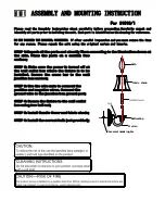 Triarch 31910/1 Assembly And Mounting Instructions preview