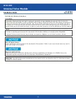 Preview for 1 page of TRIATEK UVM-1000 Installation Manual