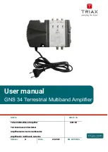 Preview for 1 page of Triax 339134 User Manual