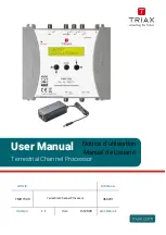 Triax 360231 User Manual preview