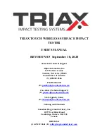 Preview for 1 page of Triax AS/NZS4422 User Manual