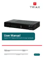 Triax C-209CX User Manual preview