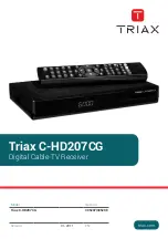 Triax C-HD207CG Manual preview