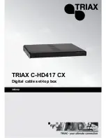 Triax C-HD417 CX User Manual preview