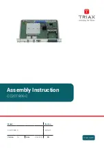 Triax CC2CT 800 C Assembly Instruction Manual preview