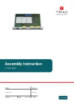 Triax CCAV 300 Assembly Instruction Manual предпросмотр