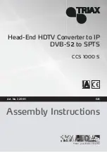 Preview for 1 page of Triax CCS 1000 S Assembly Instructions Manual