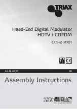 Preview for 1 page of Triax CCS-2 2001 Assembly Instructions Manual