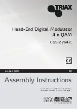 Triax CGS-2 764 C Assembly Instructions Manual предпросмотр