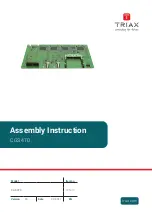 Triax CGS 470 Assembly Instruction Manual preview