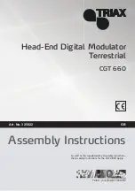 Triax CGT 660 Assembly Instructions Manual предпросмотр