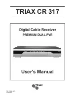 Preview for 1 page of Triax CR 317 User Manual