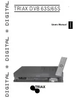 Предварительный просмотр 1 страницы Triax DVB 63S User Manual