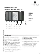 Preview for 5 page of Triax GNS 20 Operating Instructions Manual