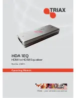 Preview for 1 page of Triax HDA 1EQ Operating Manual