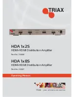 Triax HDA 1x2S Operating Manual предпросмотр