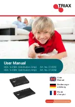 Triax HDA 1x2S4K User Manual предпросмотр