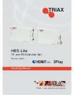 Triax HES Lite Operating Manual предпросмотр