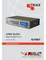 Preview for 1 page of Triax HMX 4x8V Operating Manual